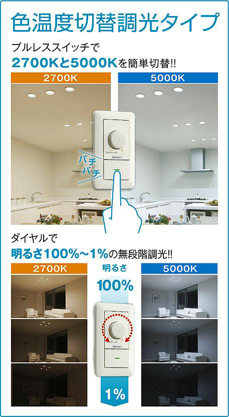 DAIKO 大光電機 色温度切替ダウンライト DDL-4479FBG | 商品情報 | LED