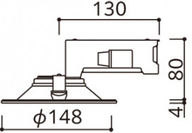 ODELIC �����ǥ�å� ������饤�� OD261471R �̿�5