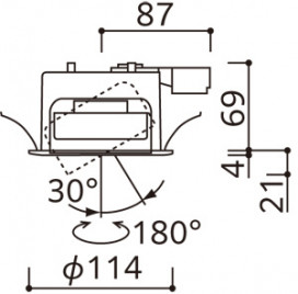 ODELIC �����ǥ�å� ������饤�� OD361243PR �̿�6