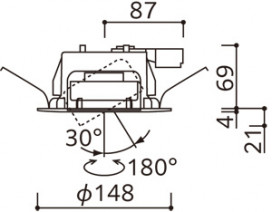 ODELIC �����ǥ�å� ������饤�� OD361246CR �̿�5