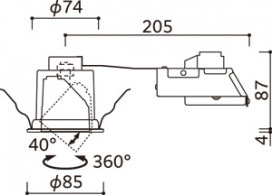 ODELIC �����ǥ�å� ������饤�� OD361715BR �̿�6