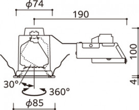 ODELIC �����ǥ�å� ������饤�� OD361763BR �̿�6