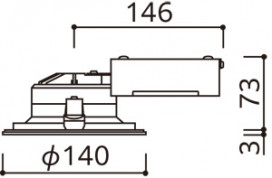 ODELIC �����ǥ�å� ������饤�� OE033011R �̿�2