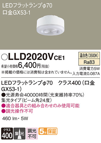 Panasonic  LLD2020VCE1 ᥤ̿