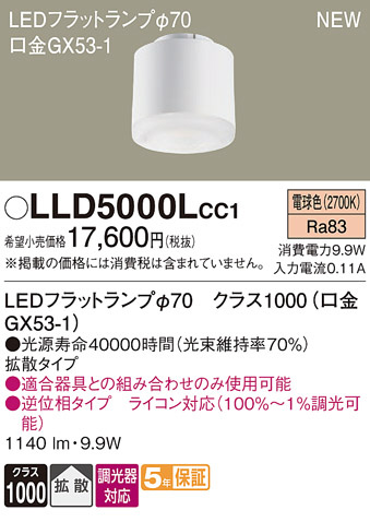Panasonic ���� LLD5000LCC1 �ᥤ��̿�