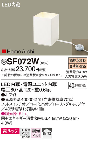 Panasonic  SF072W ᥤ̿