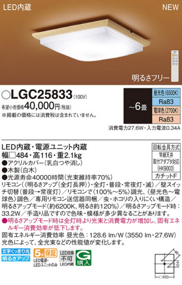 Panasonic ������󥰥饤�� LGC25833 �ᥤ��̿�