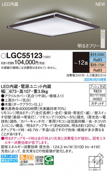 Panasonic ������󥰥饤�� LGC55123 �ᥤ��̿�