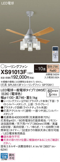 Panasonic 󥰥ե XS91013F ᥤ̿