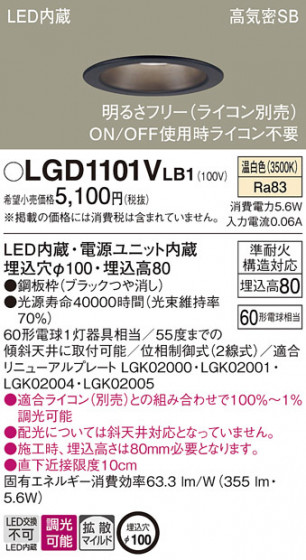 Panasonic ������饤�� LGD1101VLB1 �ᥤ��̿�