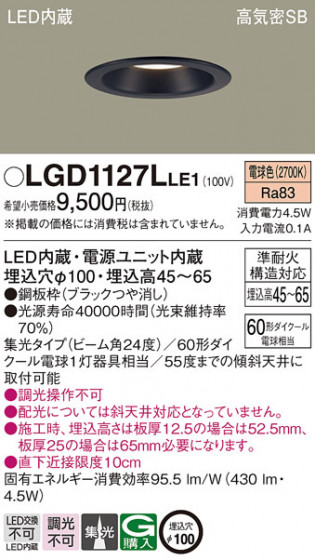Panasonic ������饤�� LGD1127LLE1 �ᥤ��̿�