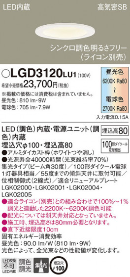 Panasonic ������饤�� LGD3120LU1 �ᥤ��̿�