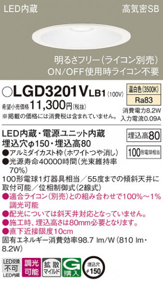 Panasonic ������饤�� LGD3201VLB1 �ᥤ��̿�