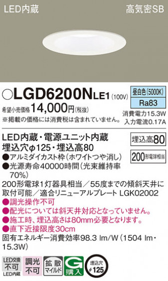 Panasonic ������饤�� LGD6200NLE1 �ᥤ��̿�