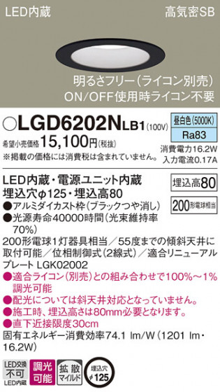 Panasonic ������饤�� LGD6202NLB1 �ᥤ��̿�