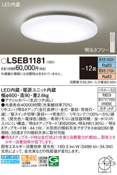 Panasonic 󥰥饤 LSEB1181 ᥤ̿