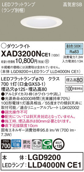 Panasonic 饤 XAD3200NCE1 ᥤ̿