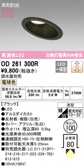 ODELIC �����ǥ�å� ������饤�� OD261300R �ᥤ��̿�