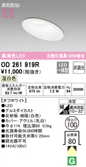 ODELIC ǥå 饤 OD261919R ᥤ̿