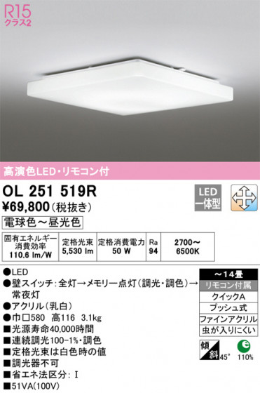ODELIC ǥå 󥰥饤 OL251519R ᥤ̿