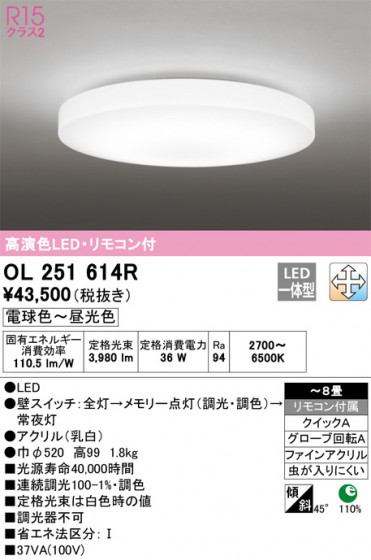 ODELIC ǥå 󥰥饤 OL251614R ᥤ̿