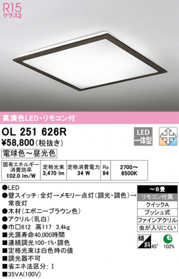 ODELIC ǥå 󥰥饤 OL251626R ᥤ̿