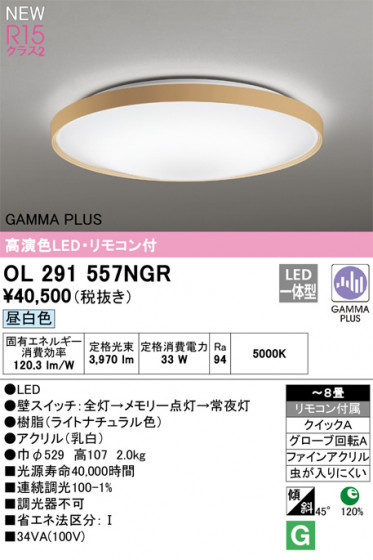 ODELIC ǥå LED 󥰥饤 OL291557NGR ᥤ̿