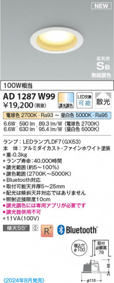 β | Koizumi ߾ ⵤ̩SB饤 AD1287W99
