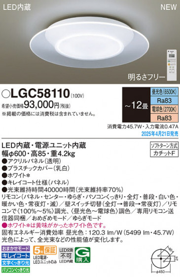 Panasonic ������󥰥饤�� LGC58110 �ᥤ��̿�