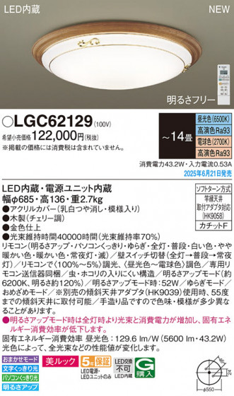 Panasonic ������󥰥饤�� LGC62129 �ᥤ��̿�