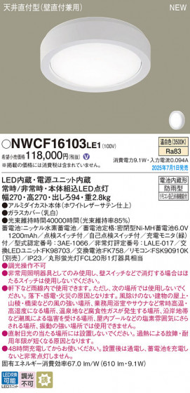 Panasonic ������󥰥饤�� NWCF16103LE1 �ᥤ��̿�
