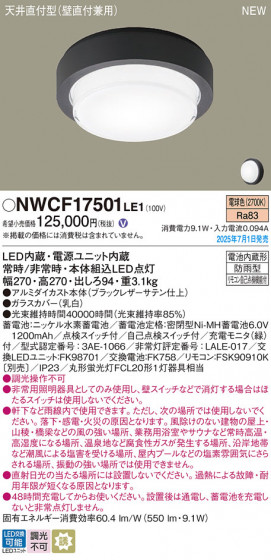 Panasonic ������󥰥饤�� NWCF17501LE1 �ᥤ��̿�