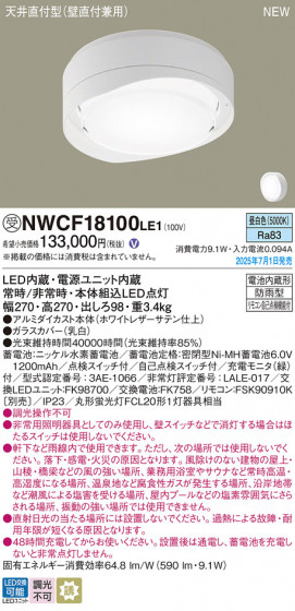 Panasonic ������󥰥饤�� NWCF18100LE1 �ᥤ��̿�