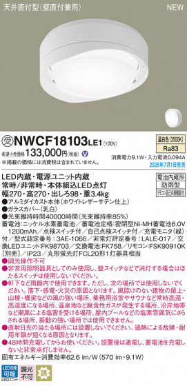 Panasonic ������󥰥饤�� NWCF18103LE1 �ᥤ��̿�