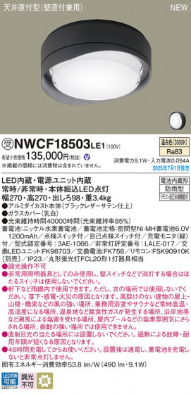Panasonic ������󥰥饤�� NWCF18503LE1 �ᥤ��̿�