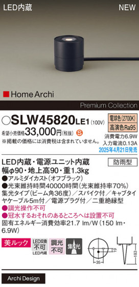 Panasonic �������ƥꥢ�饤�� SLW45820LE1 �ᥤ��̿�