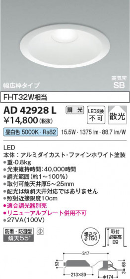 ���β��� Koizumi �������߾��� LED�ⵤ̩SB������饤�� AD42928L