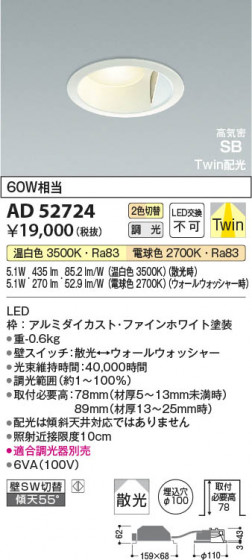 ���β��� Koizumi �������߾��� LED�ⵤ̩SB������饤�� AD52724