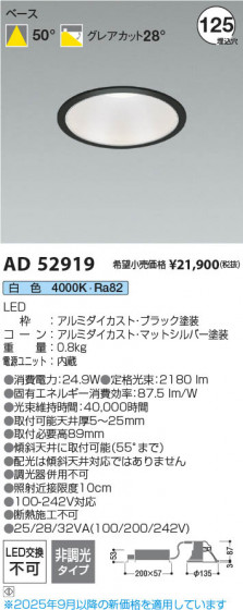 ���β��� Koizumi �������߾��� LED������饤�� AD52919