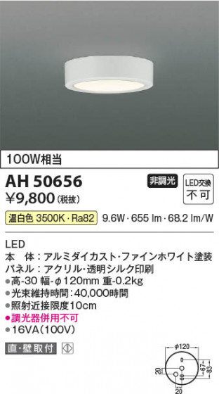 ���β��� Koizumi �������߾��� LED����������� AH50656