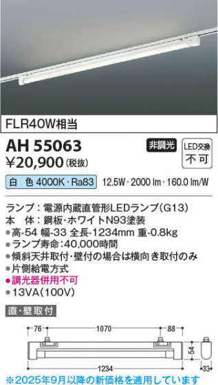 ���β��� Koizumi �������߾��� LED�١����饤�� AH55063