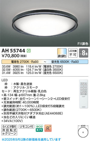 ���β��� Koizumi �������߾��� LED������� AH55744