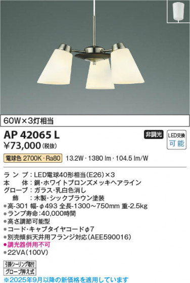 ���β��� Koizumi �������߾��� LED�ڥ����� AP42065L