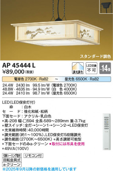 ���β��� Koizumi �������߾��� LED�����ڥ����� AP45444L