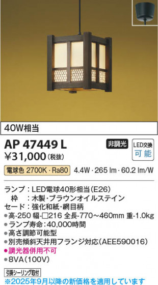 ���β��� Koizumi �������߾��� LED�����ڥ����� AP47449L