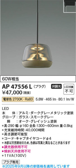 ���β��� Koizumi �������߾��� LED�ڥ����� AP47556L