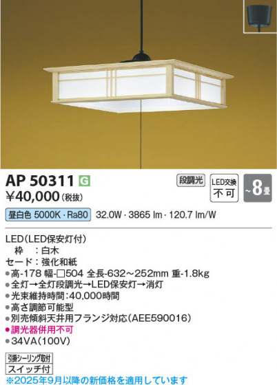 ���β��� Koizumi �������߾��� LED�����ڥ����� AP50311