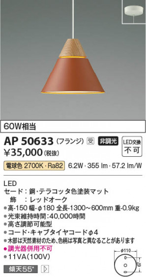 ���β��� Koizumi �������߾��� LED�ڥ����� AP50633