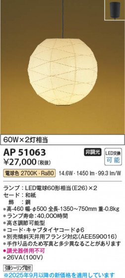 ���β��� Koizumi �������߾��� LED�����ڥ����� AP51063