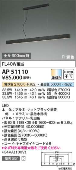 ���β��� Koizumi �������߾��� LED�ڥ����� AP51110